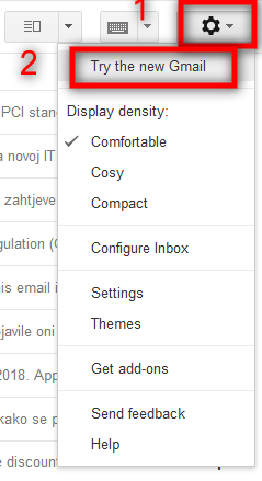 Kako ukljuciti novi Gmail